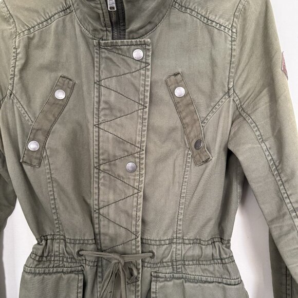 Hollister Womens Y2K Army Utility Jacket Size M Bella Swan Military Olive Green - Picture 6 of 14